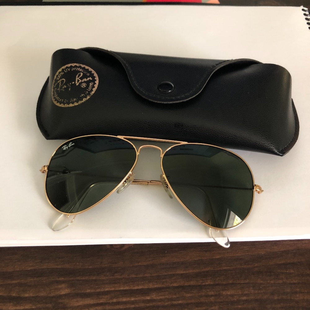 Gold Ray-Ban Aviators (womens)